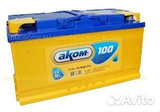 Аккумулятор akom 6CT-100 Ач прямой акб
