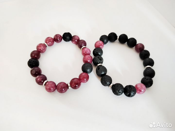 Парные браслеты из натуральных камней