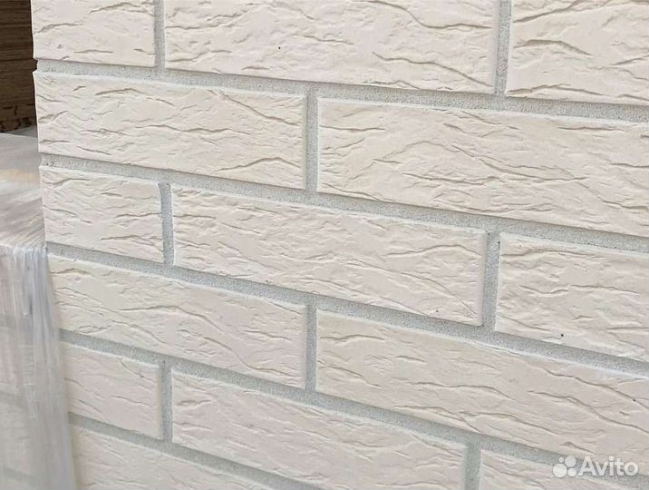 Кирпич белый Рустик 1,0 нф