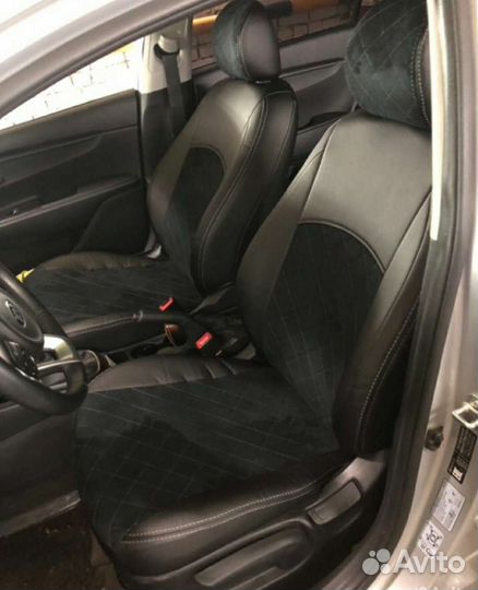 Авточехлы экокожа алькантара универсальные