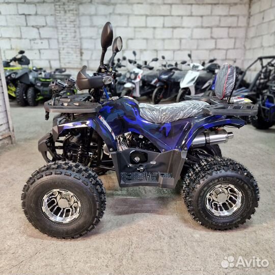 Квадроцикл Hummer 8 LUX Синий Камуфляж