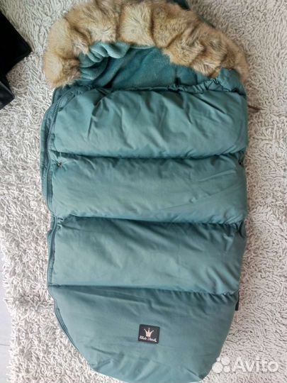 Конверт кокон зимний + варежки для коляски