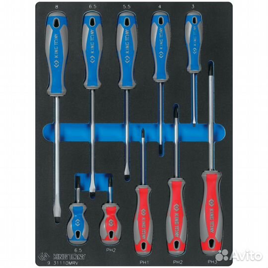 Набор отверток, ложемент king tony 9-31110MRV 10пр