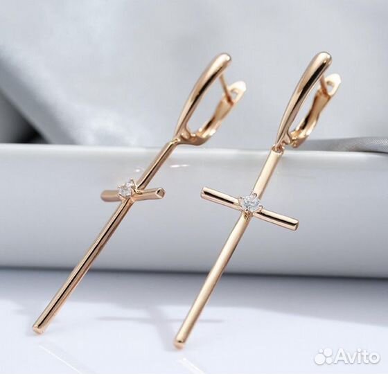 Серьги (покрытие 585RG)