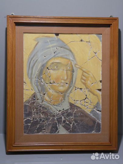 Икона копия древнерусской фрески, Новгород 14 в