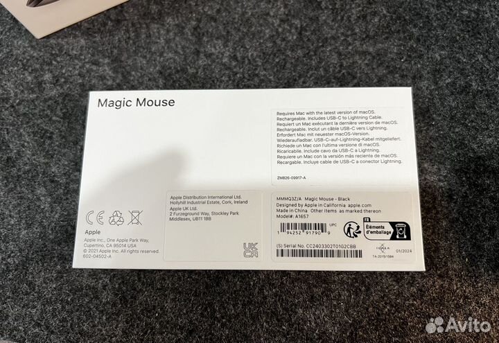 Мышь Apple magic mouse 3 black