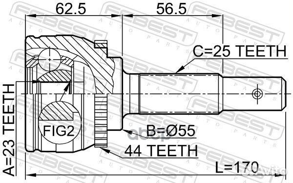 ШРУС внешний nissan almera N16 0210-QG18DEA44 0