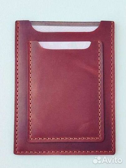 Обложка для автодокументов из кожи