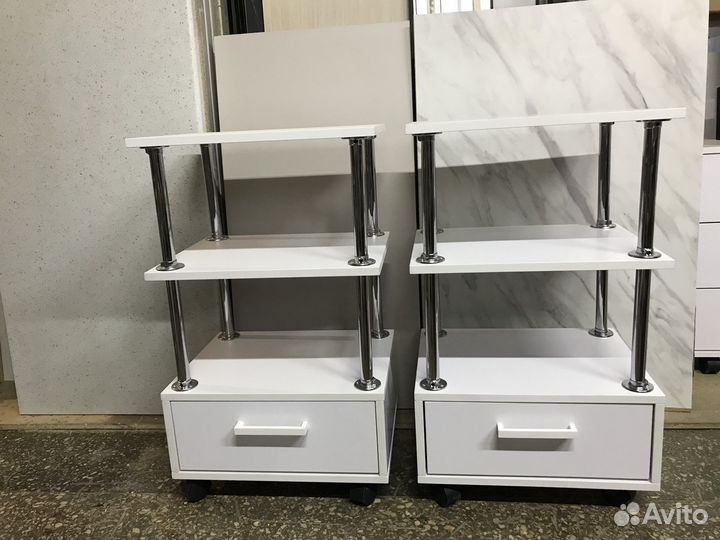 Тележка, тумба, этажерка с ящиком на колесиках