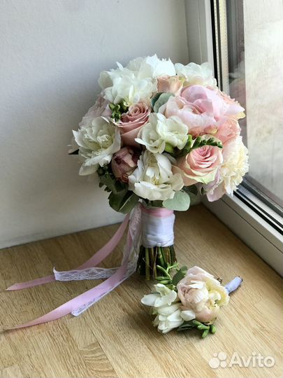 Свадебный букет невесты флорист из живых цветов