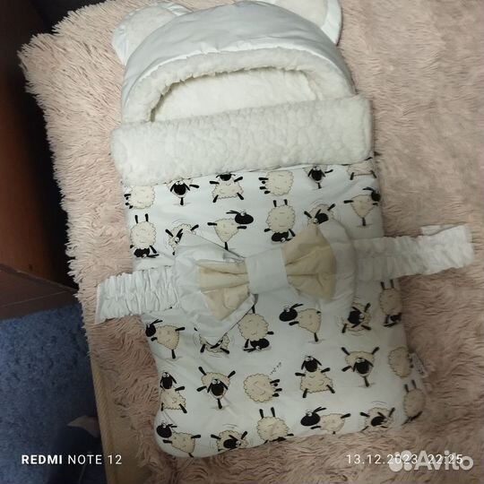 Зимний конверт в коляску или на выписку