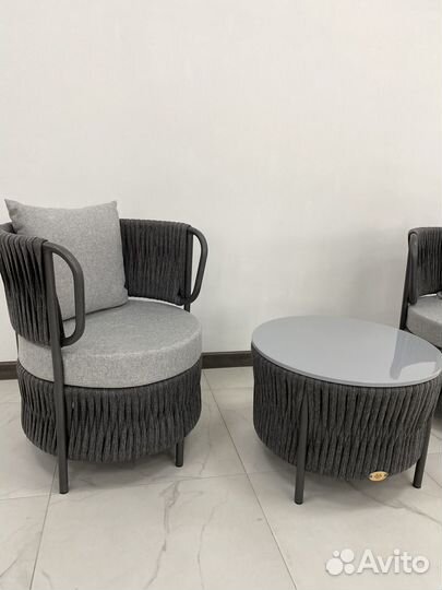 Кофейный комплект из искусственного ротанга