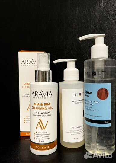 Aravia и mixit гель и шампунь