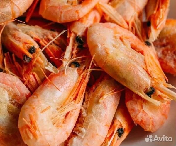 Креветки северные с головой. Морепродукты