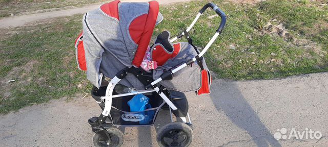 Коляска - трансформер Babyton Pillo OX Grey-red