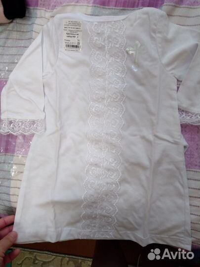 Крестильная рубашка и чепчик