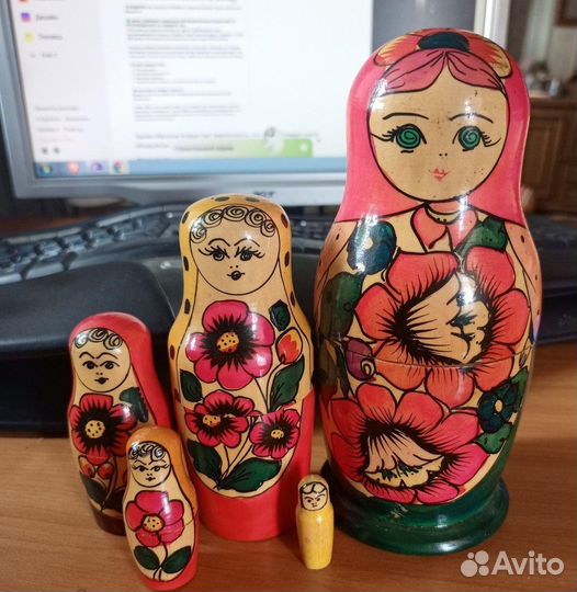 Русская Матрешка 5 мест Крутец Майдан СССР кукла