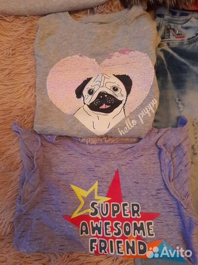 Вещи пакетом,на девочку 122-128 см