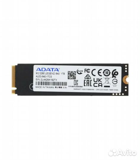 1 тб SSD M.2 накопитель adata Legend 840 (aleg-840