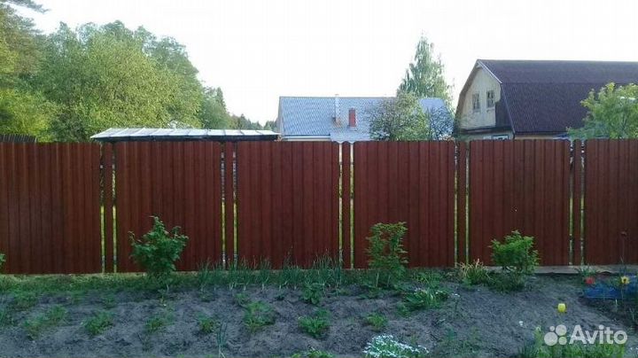 Забор металлический работа по договору под ключ