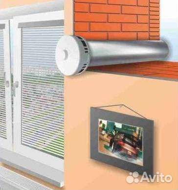 Установка вентиляции, приточных клапанов