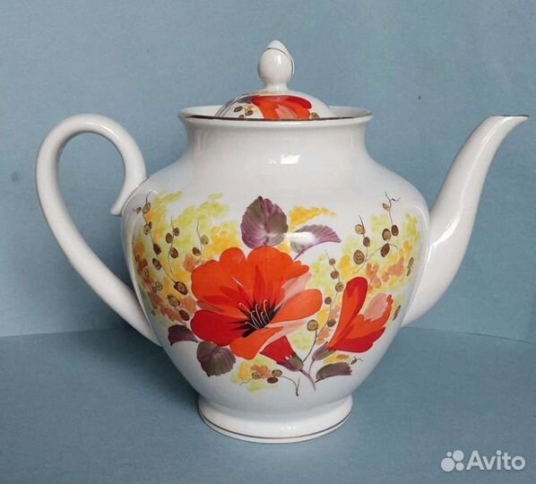 Чайник заварочный лфз Дулево Крытье лоз СССР