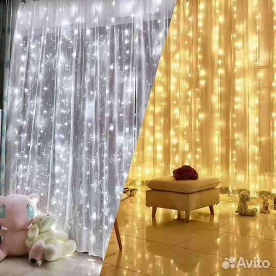 Гирлянда новогодняя штора