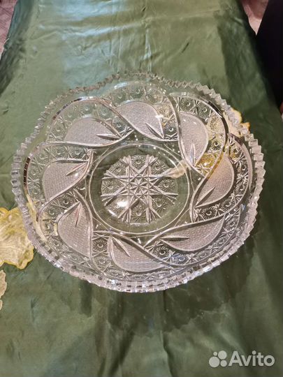 Большая хрустальная ваза СССР