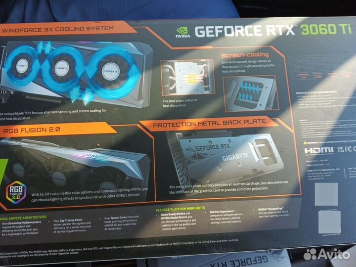 Видеокарта rtx 3060ti gigabyte