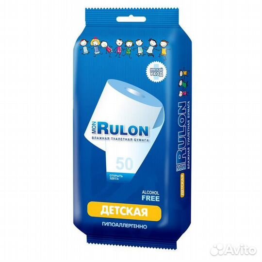 Бумага туалетная влажная детская MON Rulon