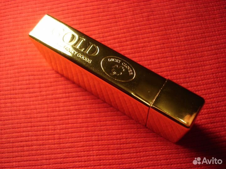 Золотой Слиток Золото Зажигалка 999 газовая US Зо