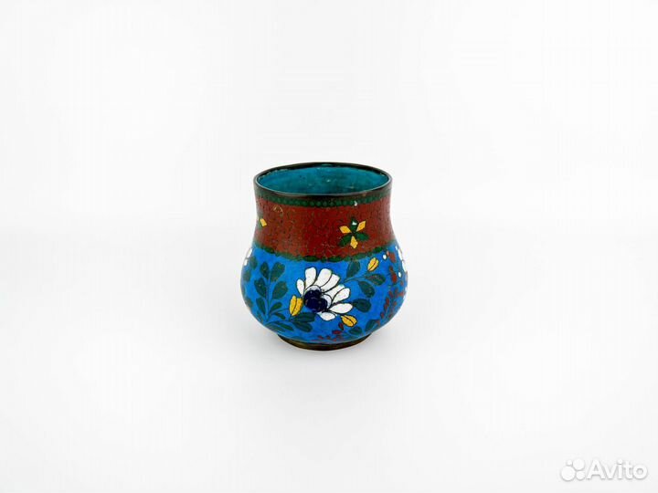 Антикварная вазочка, Япония, клуазоне, 1868-1912 г