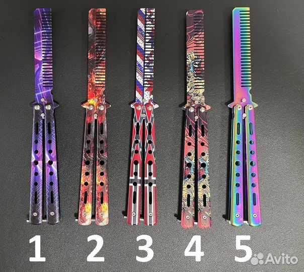 Нож бабочка расческа