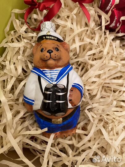 Мишка морячок Ариель елочная игрушка