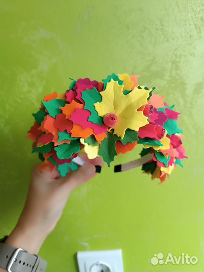 Ободок для волос осень. Осенние листья