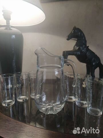Кувшин+стаканы стекло