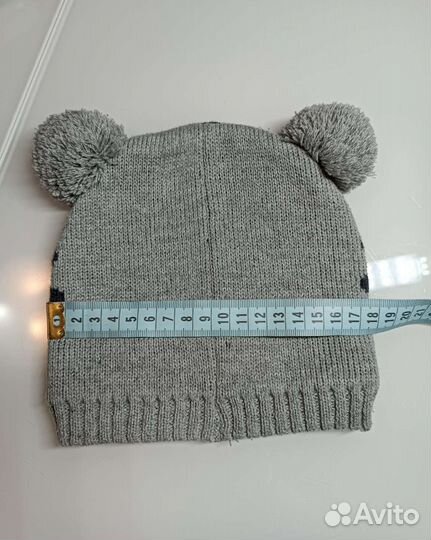 Шапка для мальчика 1 - 3 месяц осень весна