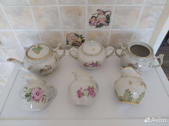 Дфз старые Вербилки чайник, сахарница, молочник