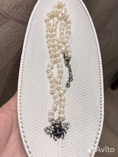 Колье натуральный жемчуг