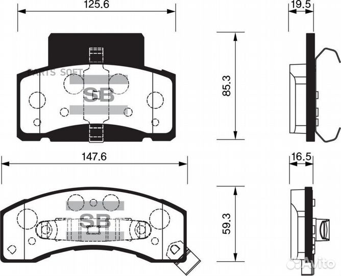 Sangsin brake SP1318 Колодки тормозные cadillac es