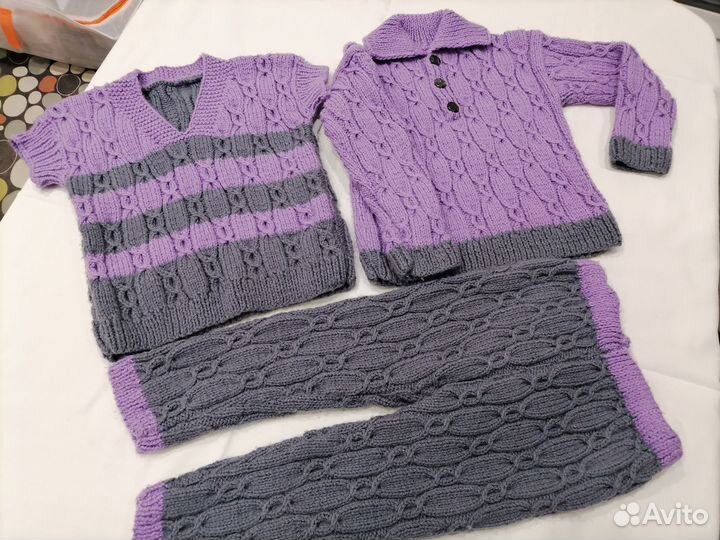 Вязанный костюм 3в1