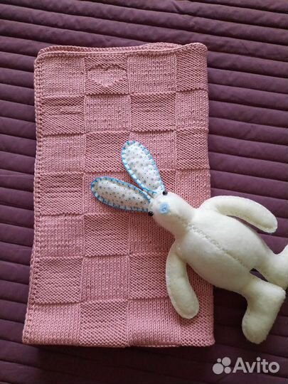 Плед детский вязаный ручная работа