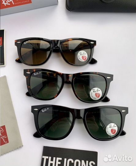 Очки ray ban wayfarer polaroid