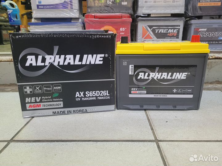 Аккумулятор Alphaline AGM AX S65D26L 75 Ач