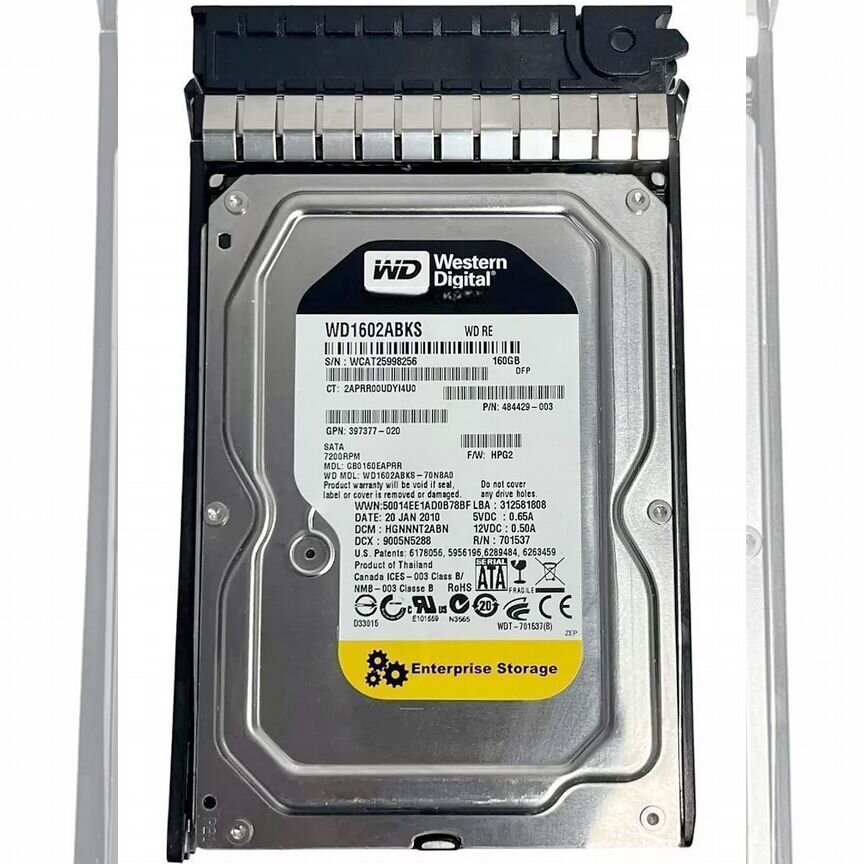 [GB0160EAPRR] Жесткий Диск Hp 160gb Sata2 3,5" Hdd Gb0160eaprr