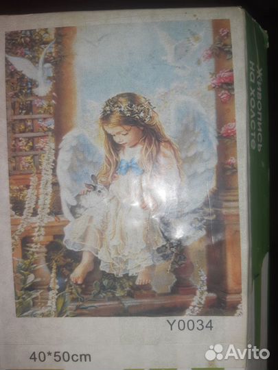 Картина по номерам Девочка Ангел 40на50