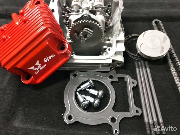 Гбц 4 клапана 172fmm мото в сборе полный комплект