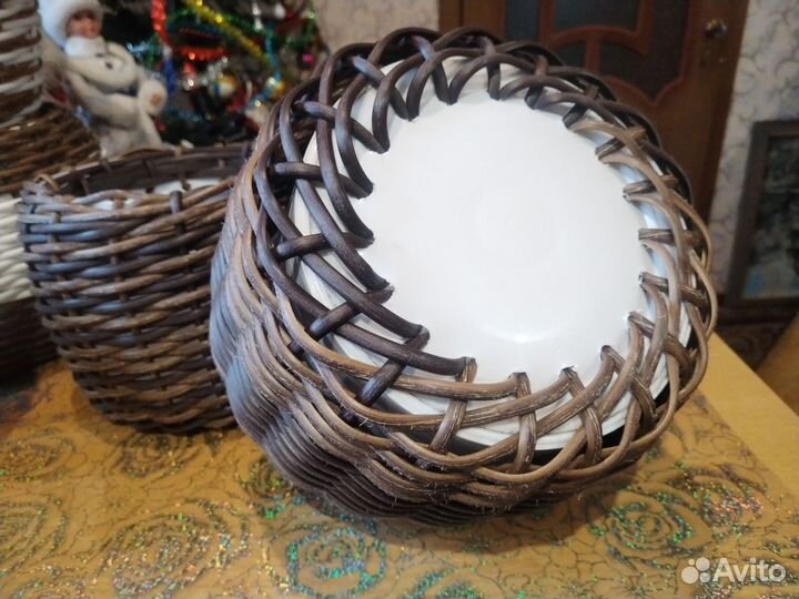 Кашпо из искусственного ротанг, 5-10 литров