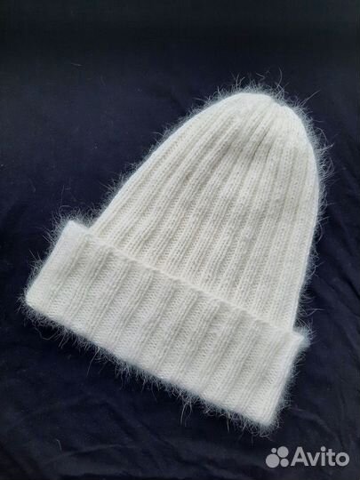 Шапка женская вязаная из пуха норки новая