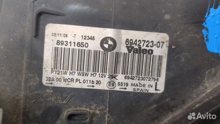 Фара (передняя) левая BMW 3 E90, E91, E92, E93, 2006